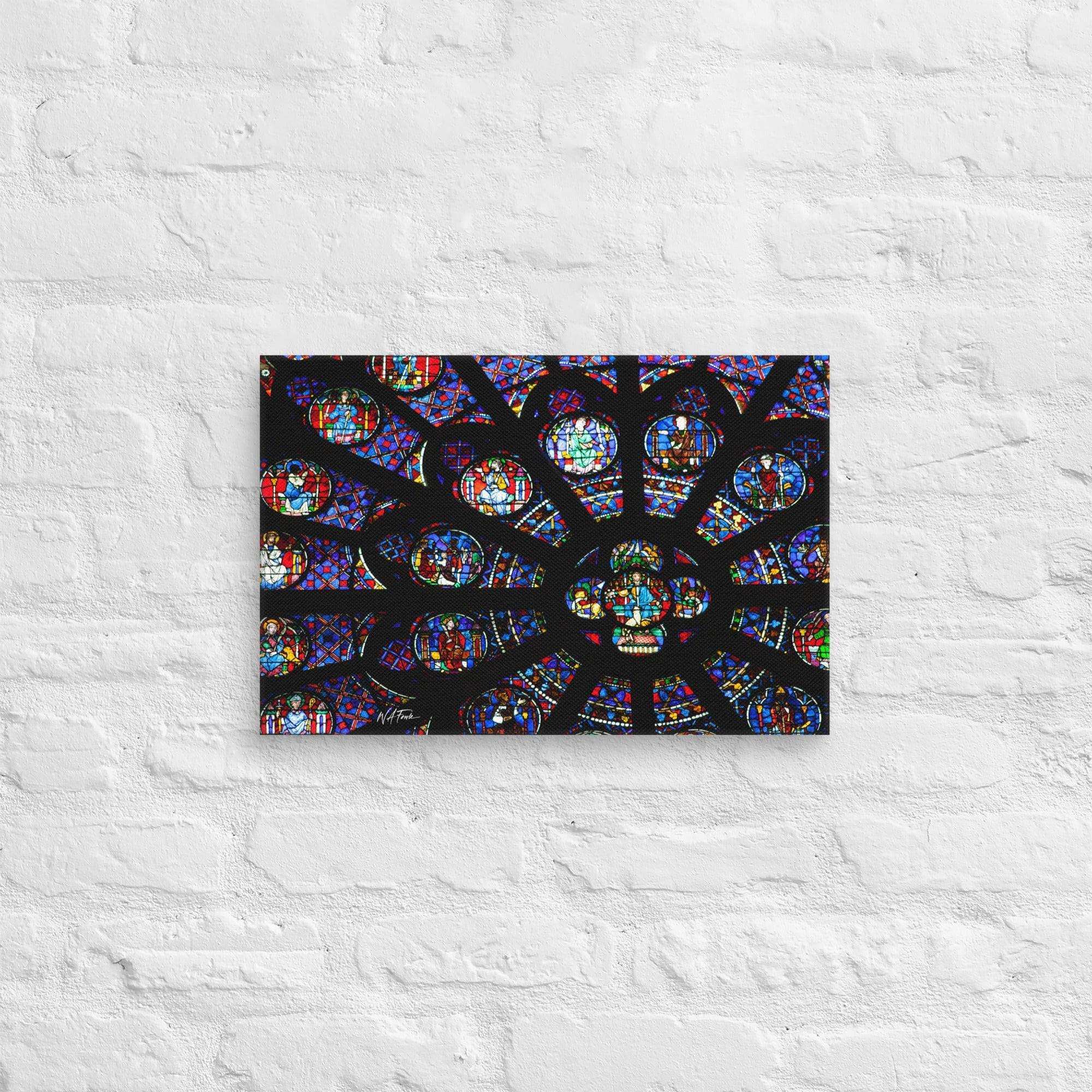 Stunning Gothic Notre Dame rosette window showcasing vibrant stained glass artistry