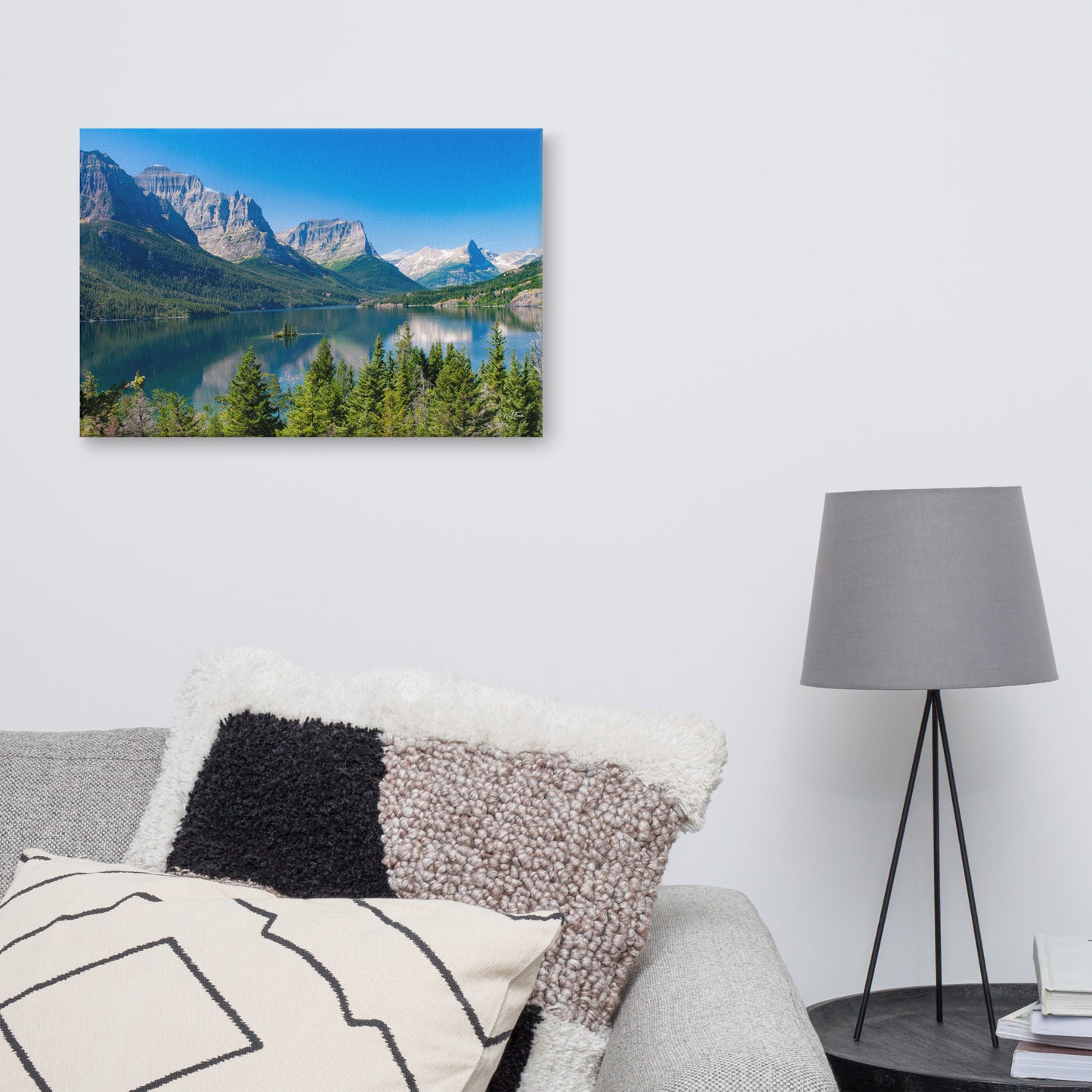 Alpine Mirror – St. Mary Lake Canvas Wall Art