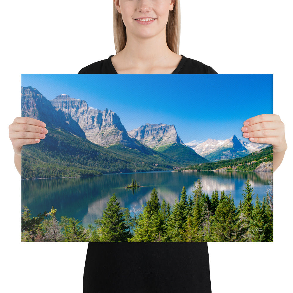 Alpine Mirror – St. Mary Lake Canvas Wall Art
