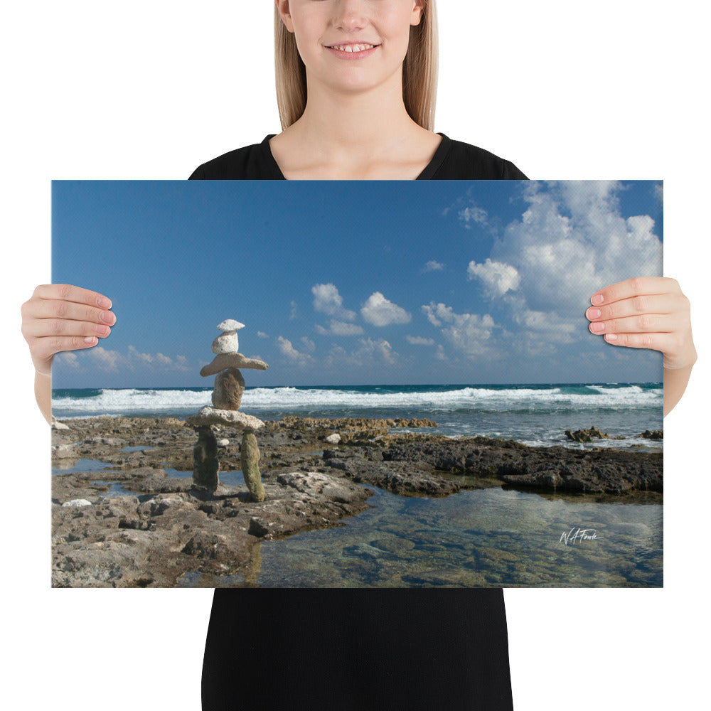 Guardian of the North – Traditional Inukshuk Canvas Wall Art