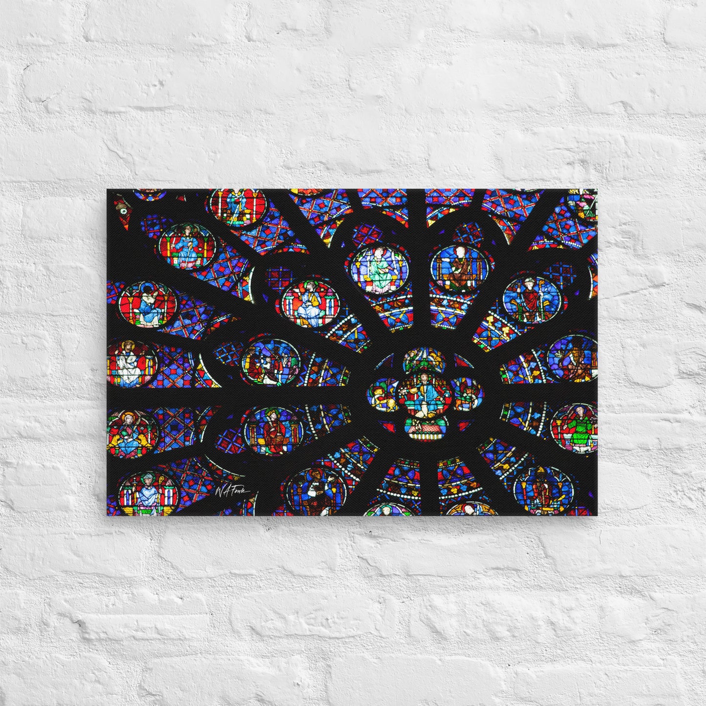 Gothic Radiance – Notre Dame Rosette Window Canvas Art