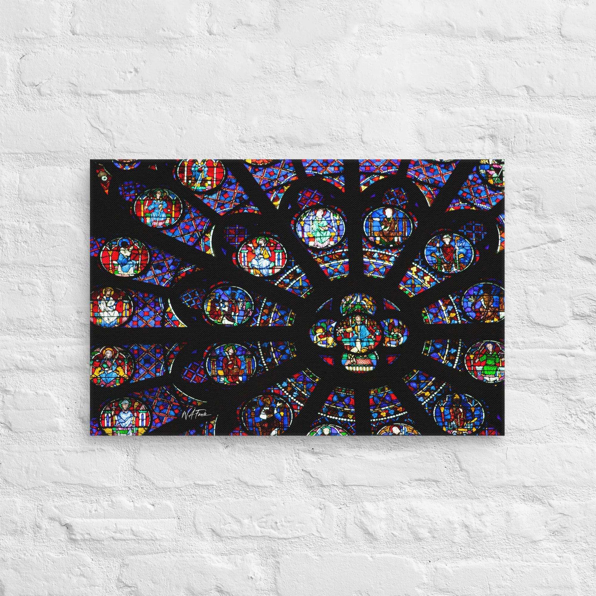 Stunning Gothic Notre Dame rosette window showcasing vibrant stained glass artistry