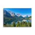 Scenic view of Alpine beauty at St Mary Lake with crystal clear waters and majestic mountains