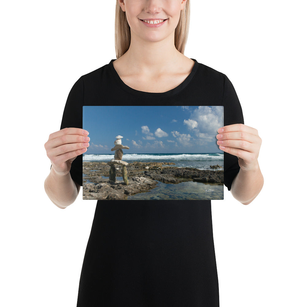 Guardian of the North – Traditional Inukshuk Canvas Wall Art