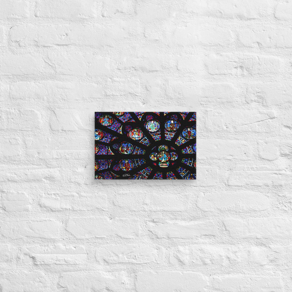 Stunning Gothic Notre Dame rosette window showcasing vibrant stained glass artistry