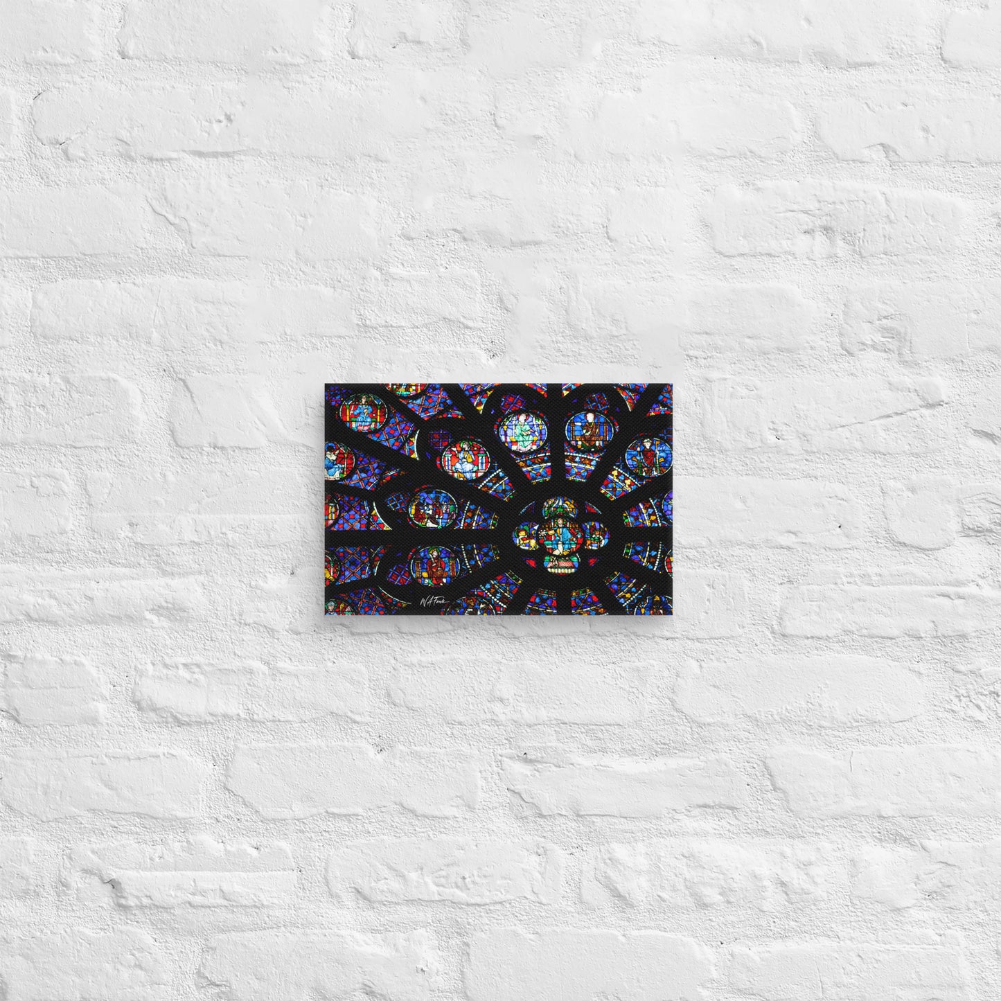 Gothic Radiance – Notre Dame Rosette Window Canvas Art