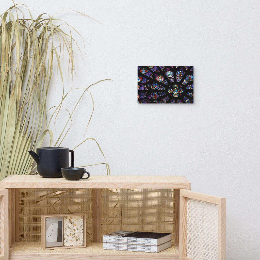 Stunning Gothic Notre Dame rosette window showcasing vibrant stained glass artistry