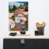 Red Rock Waterfall Canvas Print – Cascading Canyon Wall Art