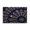 Gothic Radiance – Notre Dame Rosette Window Canvas Art