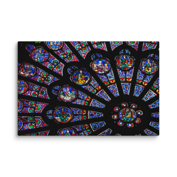 Gothic Radiance – Notre Dame Rosette Window Canvas Art