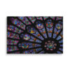 Notre Dame Rose Window Canvas Wall Art – Radiant Gothic Paris Gallery Wrap