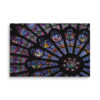 Gothic Radiance – Notre Dame Rosette Window Canvas Art