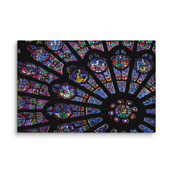 Gothic Radiance – Notre Dame Rosette Window Canvas Art
