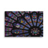 Gothic Radiance – Notre Dame Rosette Window Canvas Art