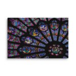 Gothic Radiance – Notre Dame Rosette Window Canvas Art