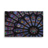 Gothic Radiance – Notre Dame Rosette Window Canvas Art