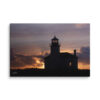 Bandon Sentinel – Coquille River Lighthouse Silhouette Canvas