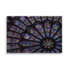 Notre Dame Rose Window Canvas Wall Art – Radiant Gothic Paris Gallery Wrap